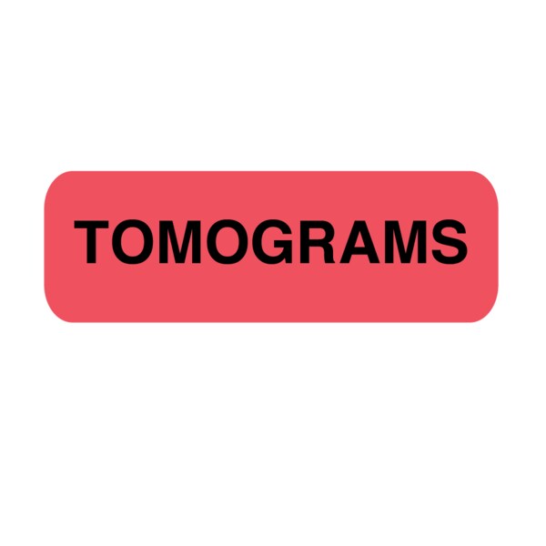 Position Labels - Tomograms 1/2" x 1-1/2" White w/Red & Black